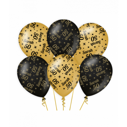 latex ballonnen zwart goud sarah 50