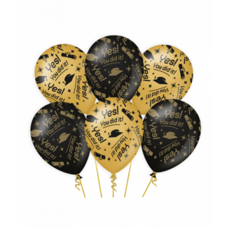 latex ballonnen zwart goud geslaagd