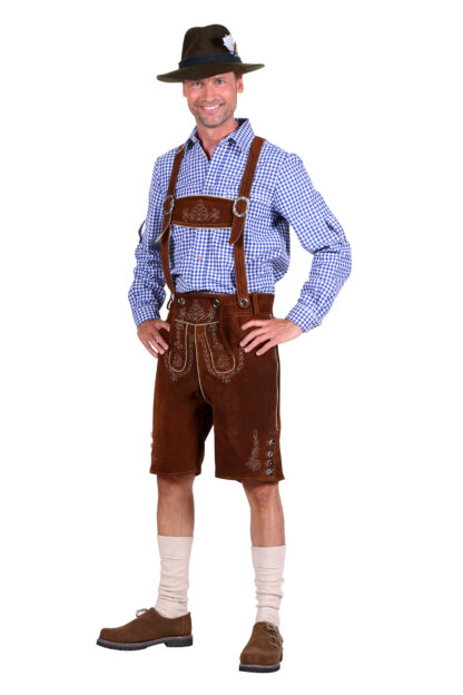 Lederhose Leer suède kort (3 kleurvarianten) - Afbeelding 3