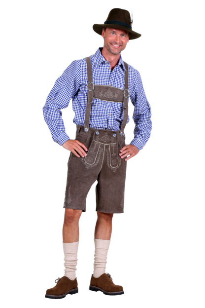 Lederhose Leer suède kort (3 kleurvarianten) - Afbeelding 2