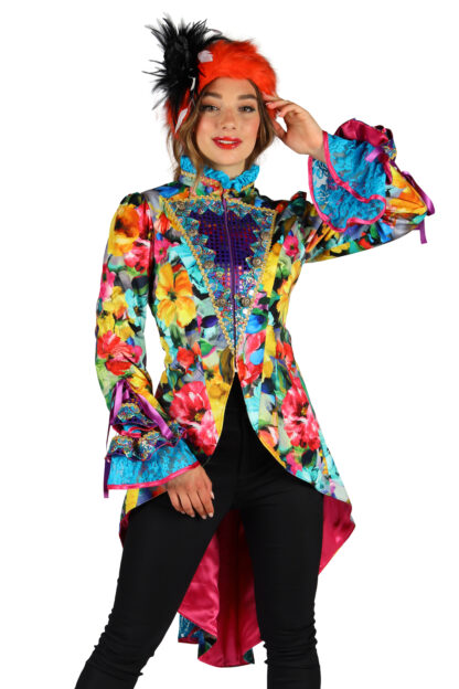Lange damesjas Flower star - Afbeelding 4