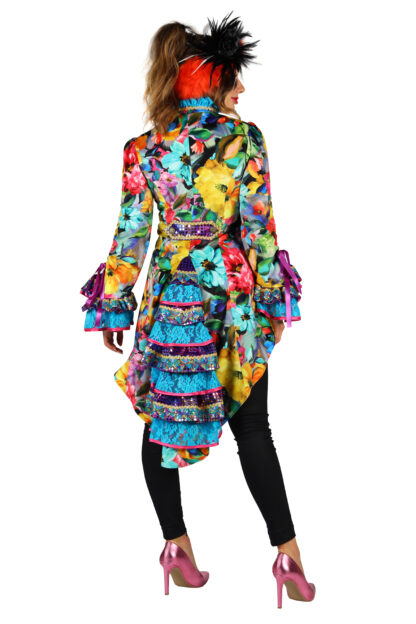 Lange damesjas Flower star - Afbeelding 2