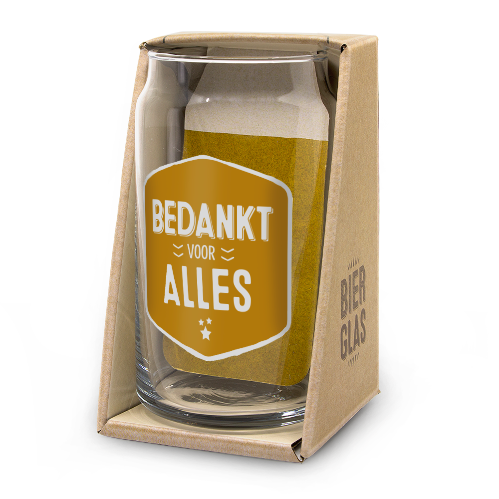 Bierglas Bedankt voor alles