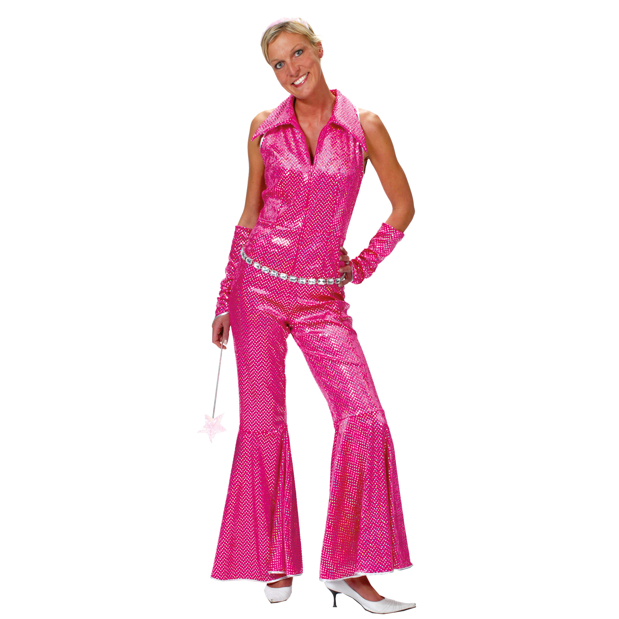 Disco jumpsuit roze